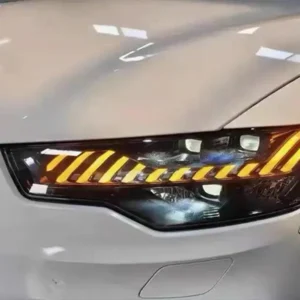 LED lens headlight modification for old 12-18 Audi A6L C7