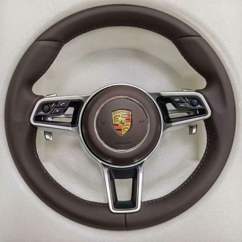 Porsche Carbon Steering Wheel for Cayenne Macan Panamera: Premium Custom Carbon Fiber Upgrade with OEM Fitment and Fully Customizable Design Options. - Image 5