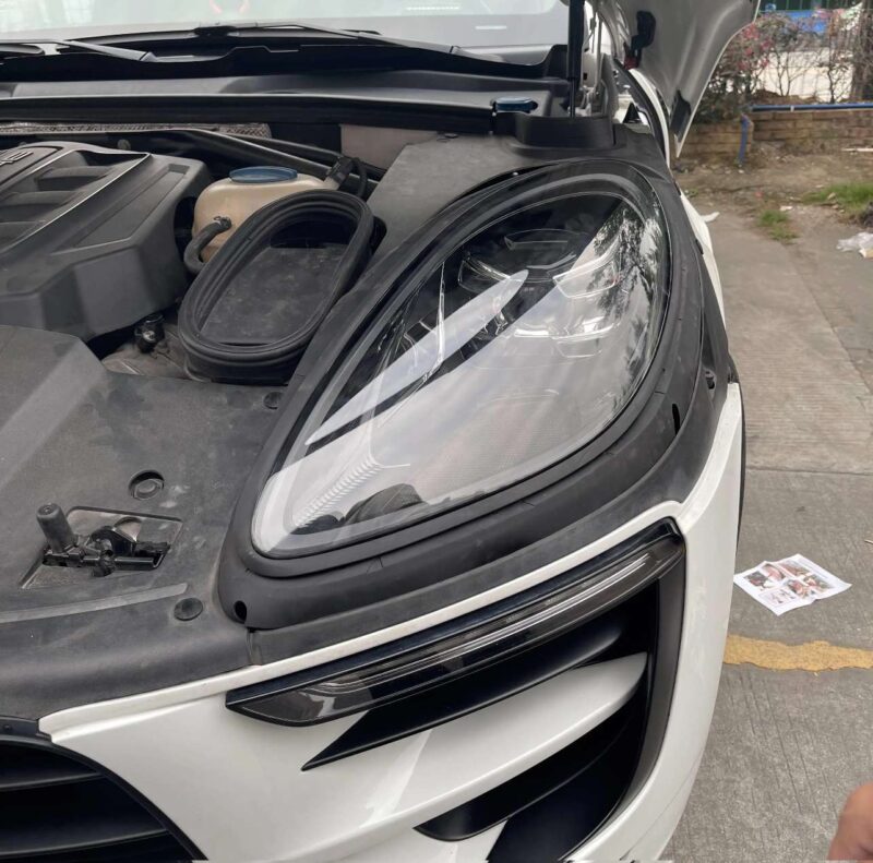 porsche cayenne headlight 2011-18 models converted into 24 matrix LED daytime running lights - Image 3