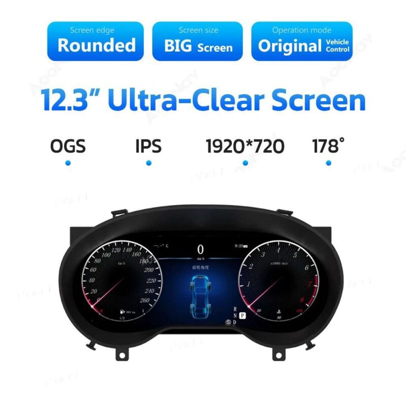 Benz instrument panel 12.3 LCD for GLA CLA: Premium Intelligent Digital Speed Display HD Dashboard Replacement. High-Resolution Modern Upgrade for Mercedes. - Image 7
