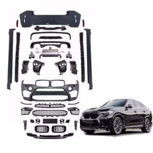 BMW X6 modified F16 full car aerodynamic kit (2009-2019 models) | X6M competition wide body front and rear protection styling | hot pressed composite pp material | TÜV certified 3D laser scanning frame welding correction