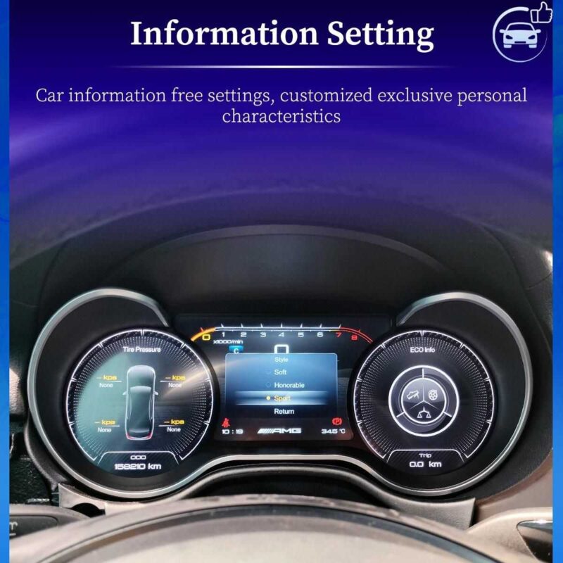 Benz instrument panel 12.3 LCD for GLA CLA: Premium Intelligent Digital Speed Display HD Dashboard Replacement. High-Resolution Modern Upgrade for Mercedes. - Image 4