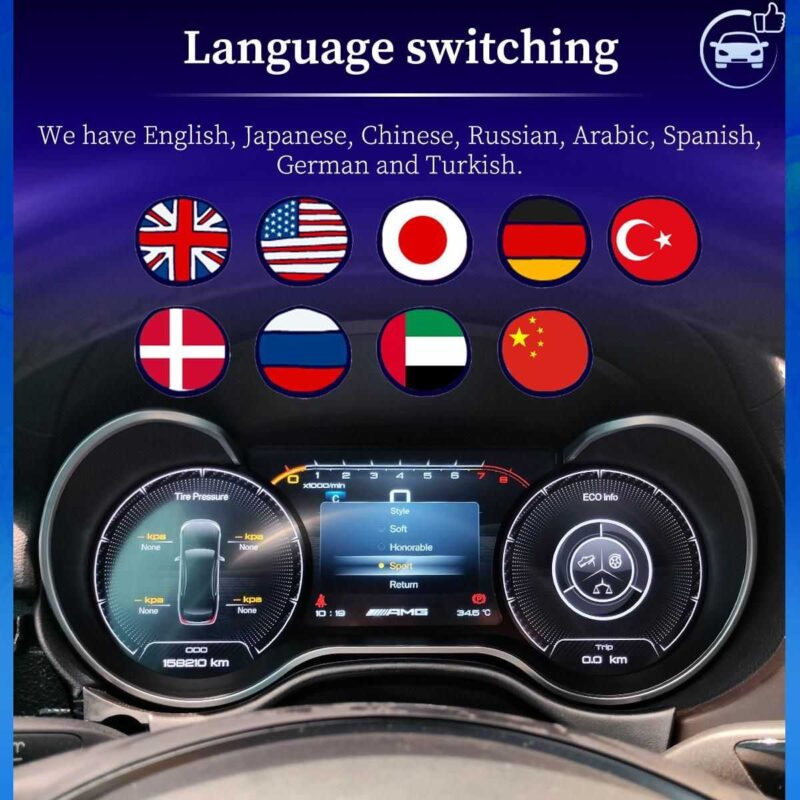 Benz instrument panel 12.3 LCD for GLA CLA: Premium Intelligent Digital Speed Display HD Dashboard Replacement. High-Resolution Modern Upgrade for Mercedes. - Image 5