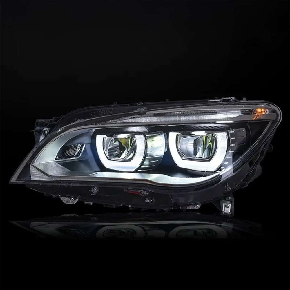 BMW 7 Headlight Assembly 09-15 F01 02 Modified M5 LED Double Blue Eyebrow