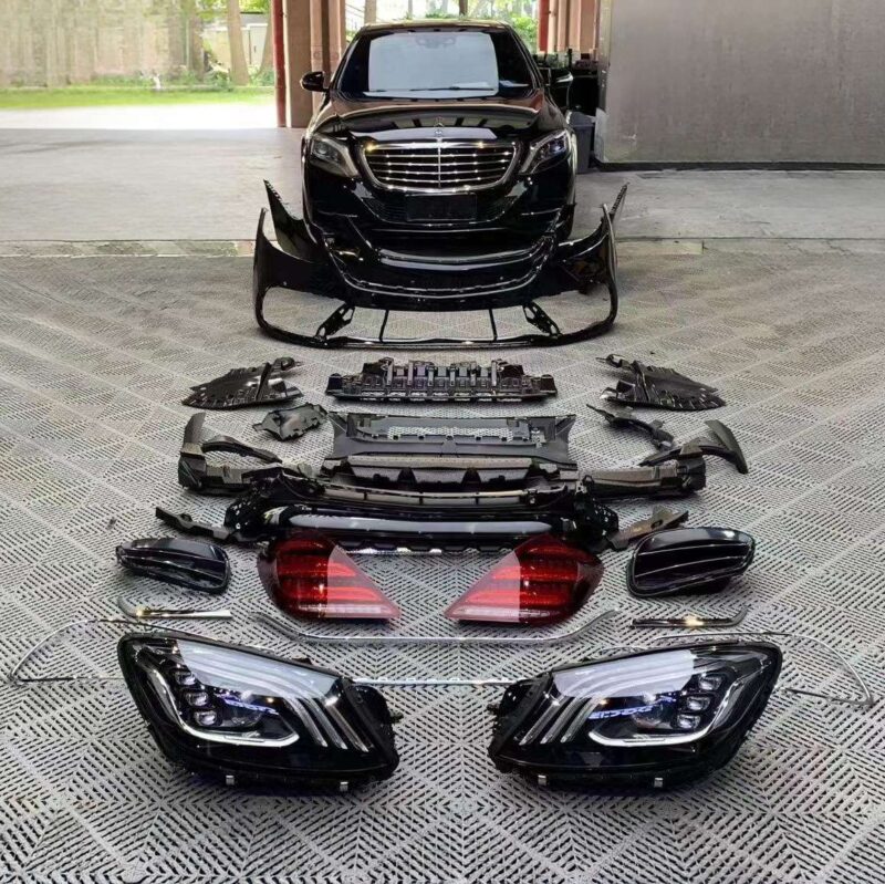 Mercedes Benz S Class modified old W222 upgraded to S63 AMG body kit Original Data 3D Scanning Accurate Adaptation