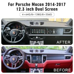 Porsche Macan dual screen 2014-17 upgraded new central control navigation HD screen