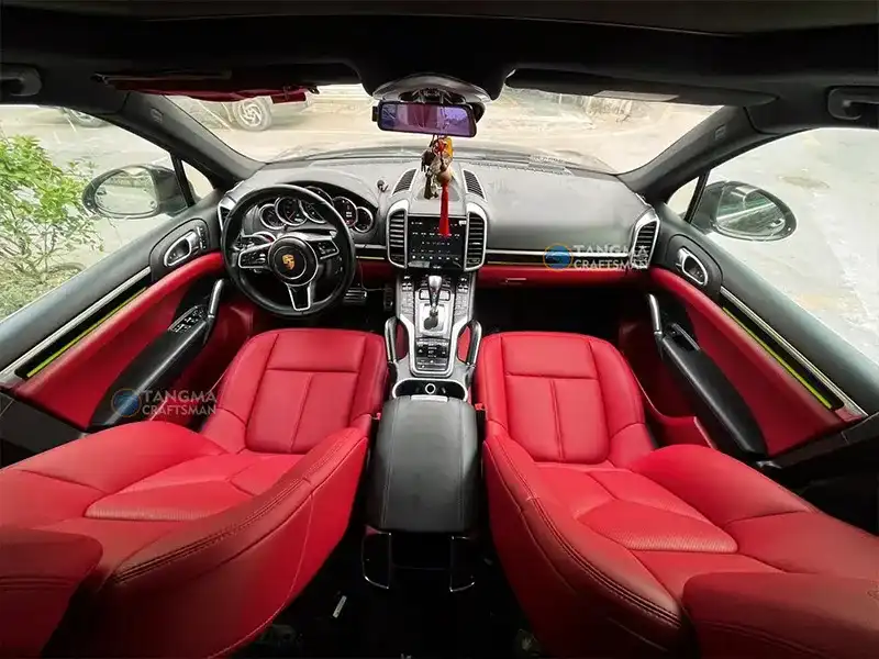 Porsche interior seat Bordeaux red modified upgrade Porsche interior seat Bordeaux red modified upgrade