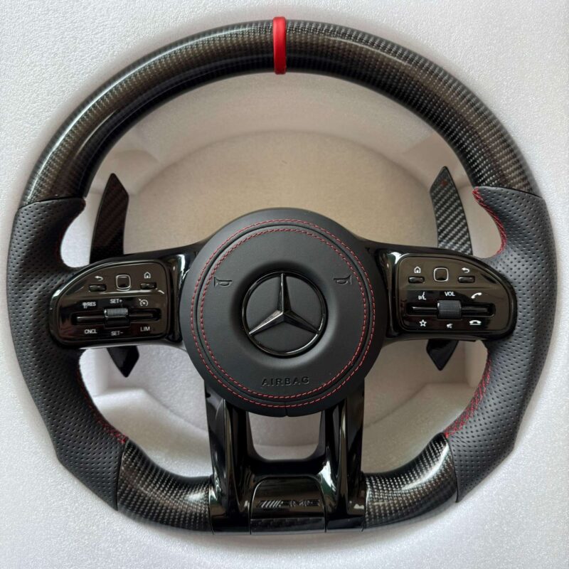 Benz Carbon Fiber Steering Wheel 809 Assembly Upper Lower Carbon Fiber Trim - High-Quality Mercedes Benz Custom Interior Modification, Perfect OEM Fitment - Image 2