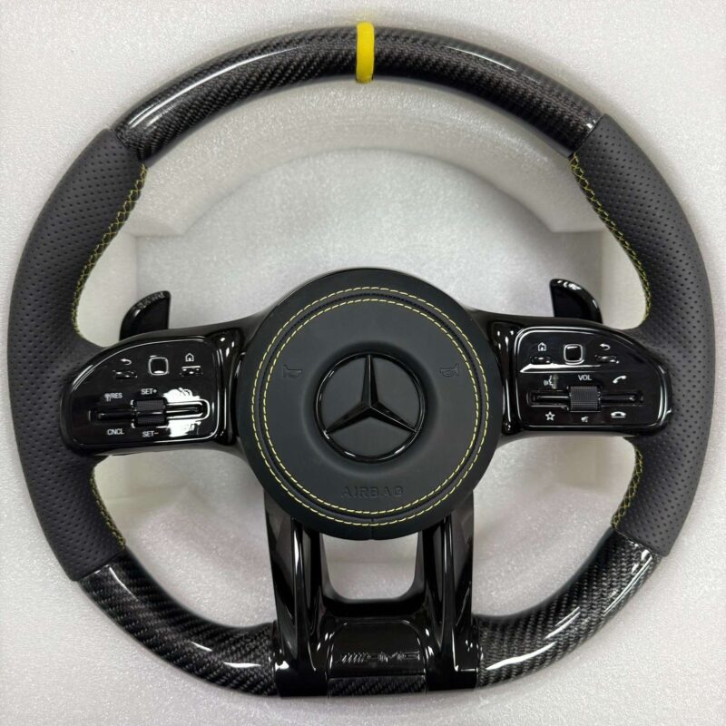 Benz Carbon Fiber Steering Wheel 809 Assembly Upper Lower Carbon Fiber Trim - High-Quality Mercedes Benz Custom Interior Modification, Perfect OEM Fitment - Image 3