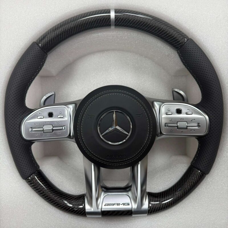 Benz Carbon Fiber Steering Wheel 809 Assembly Upper Lower Carbon Fiber Trim - High-Quality Mercedes Benz Custom Interior Modification, Perfect OEM Fitment - Image 4