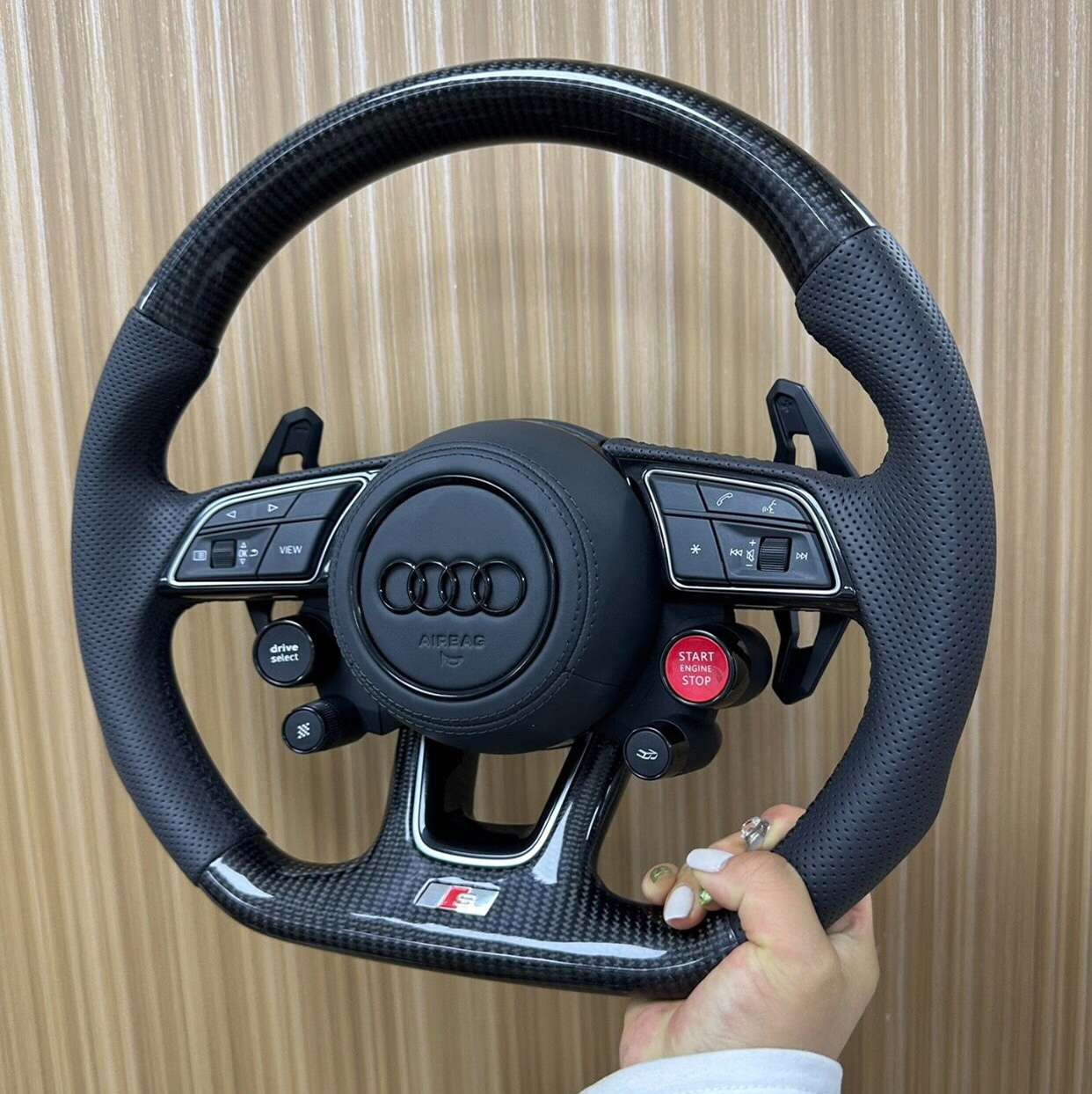 Audi carbon fiber steering wheel