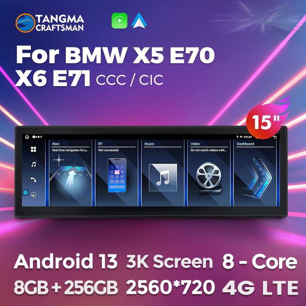 14.9lnch Draadloze Carplay Android Auto Radio Gps Navigatie Multimedia Voor Bmw X 5 E 70X6 E71 Ccc Cic Touchscreen