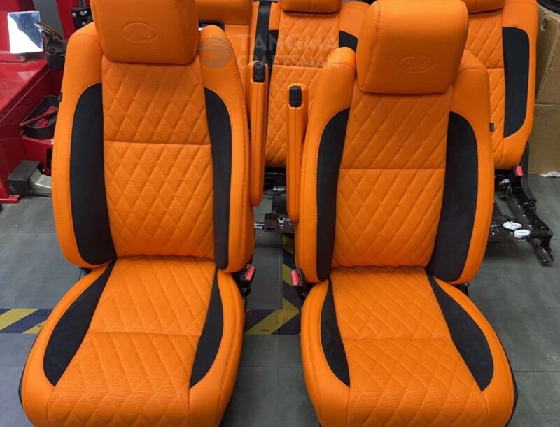 Range Rover interior upgrade kit 2011-2024 custom-fit calfskin seats dashboard door panel armrest full set luxury car upholstery replacement for L405 L462 L663 models - Image 2