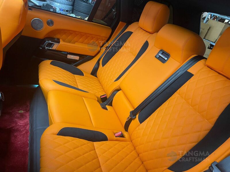 Range Rover interior upgrade kit 2011-2024 custom-fit calfskin seats dashboard door panel armrest full set luxury car upholstery replacement for L405 L462 L663 models - Image 4
