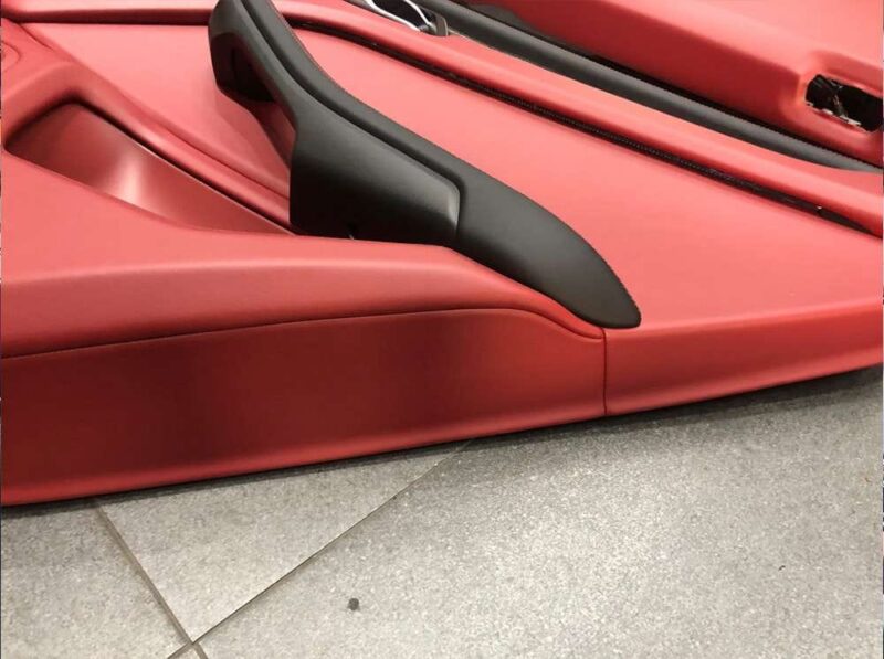 Porsche interior upgrade Cayenne/Macan/Panamera full series (2010-2024) Bordeaux red luxury renewal package | Seat + instrument panel + four door panels + armrests 360° full coverage | (laser engraved stitching diamond quilting process) | non-destructive embedded packaging - Image 10