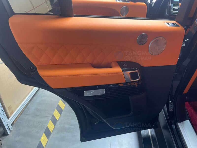 Range Rover interior upgrade kit 2011-2024 custom-fit calfskin seats dashboard door panel armrest full set luxury car upholstery replacement for L405 L462 L663 models - Image 6