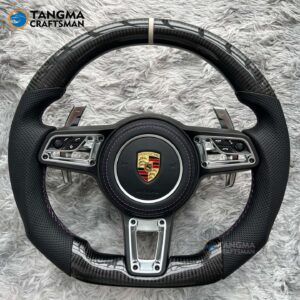 Porsche Cayenne Macan Panamera carbon fiber steering wheel full range 12-point TUV certification reflow mark + original airbag non-destructive embedding