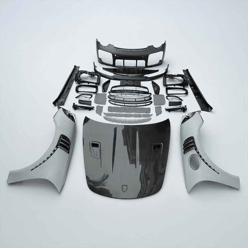 Porsche 991.2 upgrade kit GT3 RS carbon fiber hood + DRS adjustable rear wing | front and rear bumpers + matrix headlights + hood four-piece set | 3D scanning modification + original factory adaptation 2012-2016 models