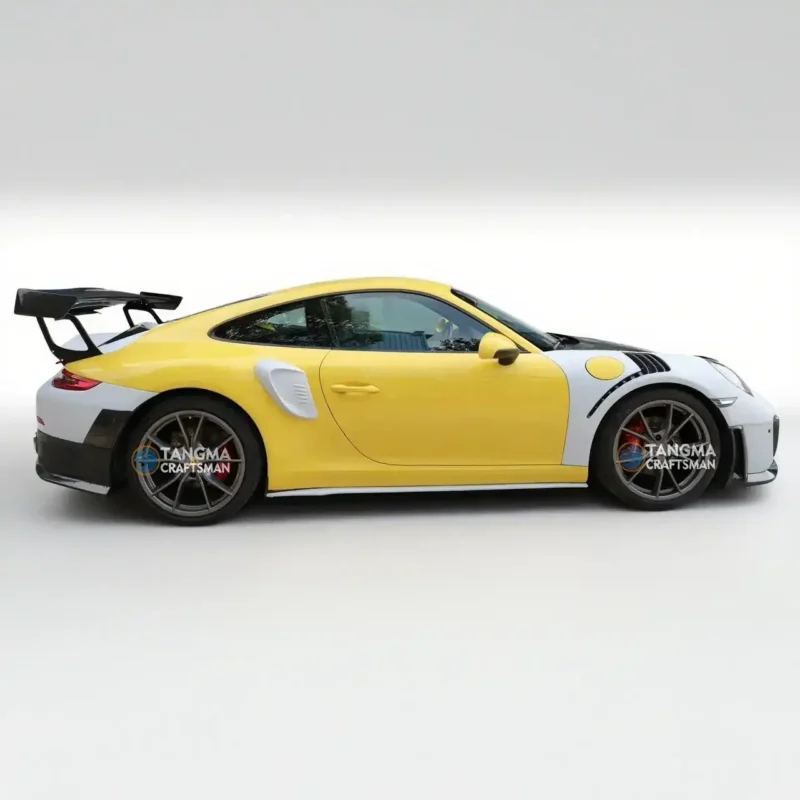Porsche 911 992 modified GT3 RS kit carbon fiber hood adjustable rear wing original factory adaptation 3D scanning modification lightweight - Image 8