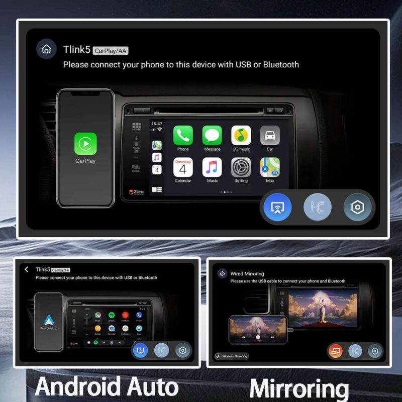 Car Multimedia System 360° Rotation with GPS Navigation 13 Inch Android Dual-core 1920×1200 Touch Screen for Audi BMW Ford Toyota - Radio Rear View Camera, Compatible with Android Auto and CarPlay - Image 4