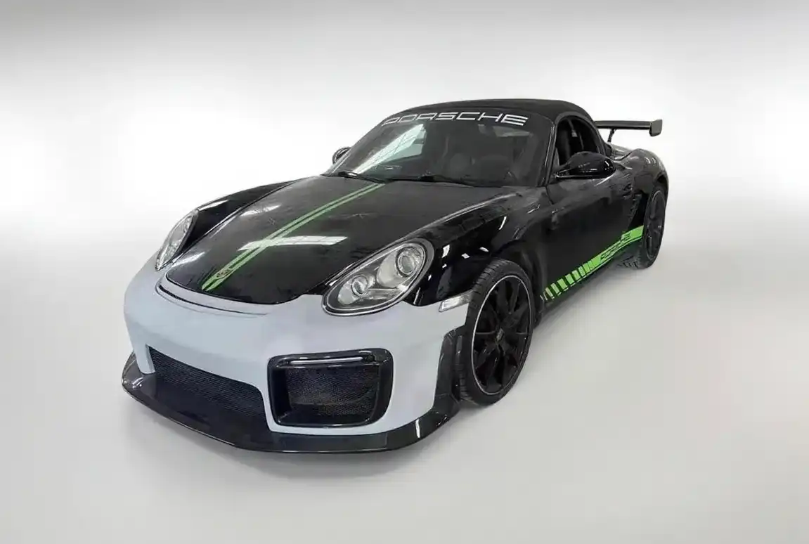 Porsche 987 old model to 718 new model appearance kit, including front bumper assembly, rear spoiler, tailpipe, side air vents, perfect fit for 987 series models