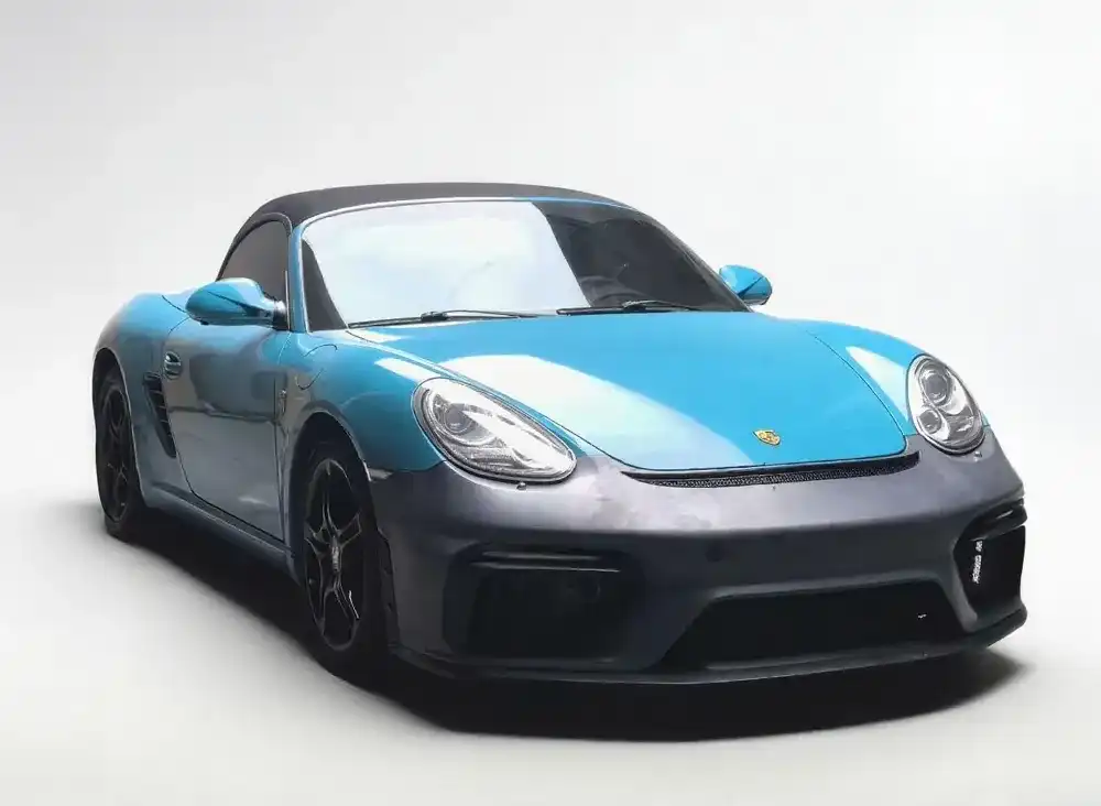 Porsche 987 old model to 718 new model appearance kit, including front bumper assembly, rear spoiler, tailpipe, side air vents, perfect fit for 987 series models