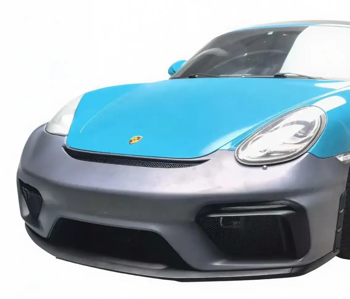 Porsche 987 old model to 718 new model appearance kit, including front bumper assembly, rear spoiler, tailpipe, side air vents, perfect fit for 987 series models