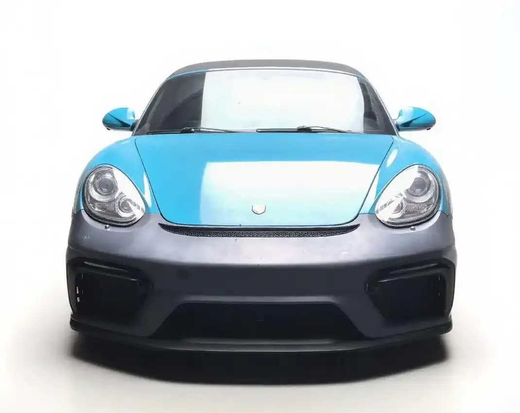 Porsche 987 old model to 718 new model appearance kit, including front bumper assembly, rear spoiler, tailpipe, side air vents, perfect fit for 987 series models
