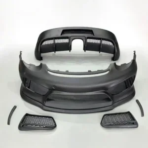 Porsche 987 old model to 718 new model appearance kit, including front bumper assembly, rear spoiler, tailpipe, side air vents, perfect fit for 987 series models