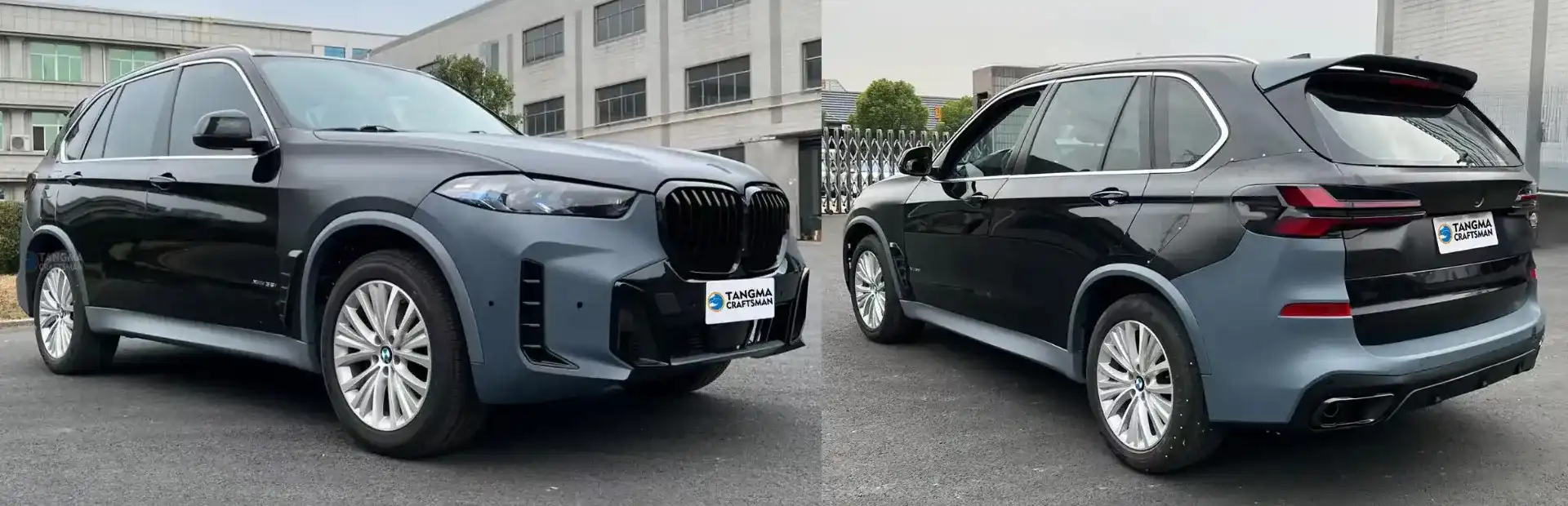 BMW performance SUV exterior upgrade: modernized front bumper and rear design
