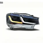 2010+ BMW X3 LED Headlights DRL Blue Bezel