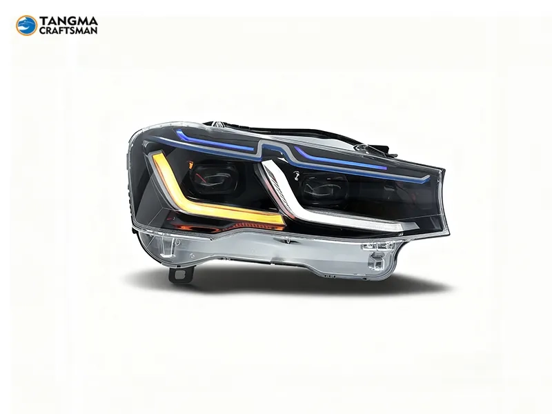 2010+ BMW X3 LED Headlights DRL Blue Bezel