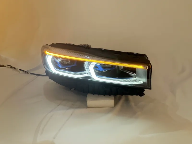 16+ BMW G12 LED Headlights Blue Frame DRL Assembly