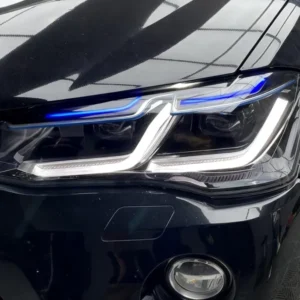 2010+ BMW X3 LED Headlights DRL Blue Bezel