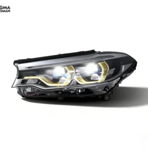 18+ BMW G30 LED Headlights Blue DRL Dual-Color Icon Style