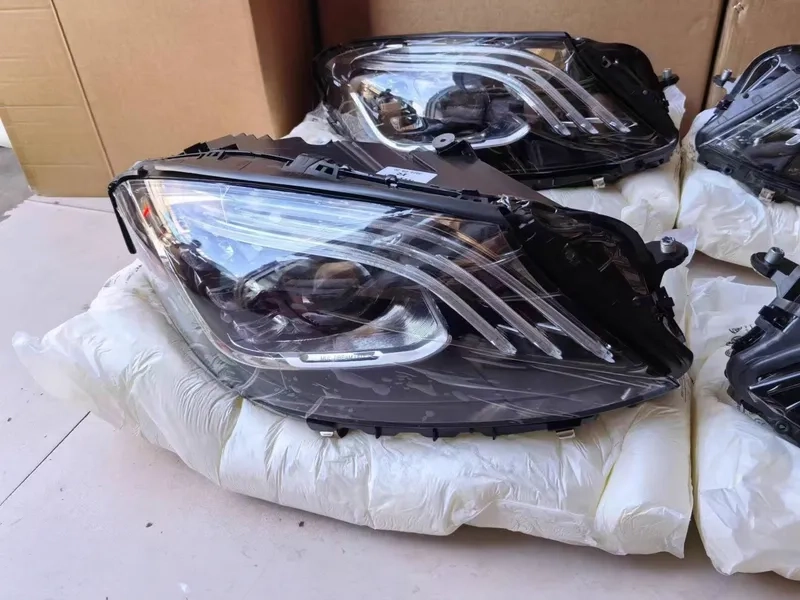 14+ S-Class W222 Headlights Maybach Style LED DRL