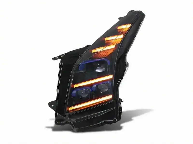 14+ Cadillac ATS LED Headlights Blue DRL Sequential