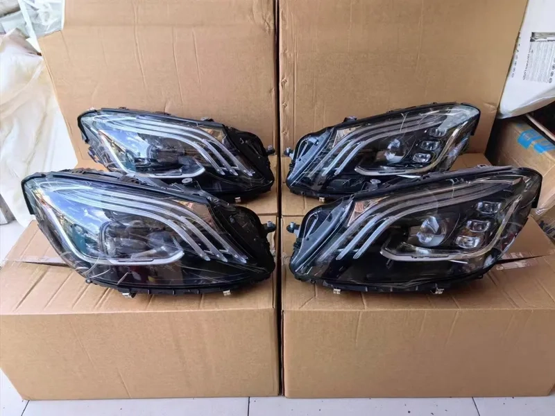 14+ S-Class W222 Headlights Maybach Style LED DRL