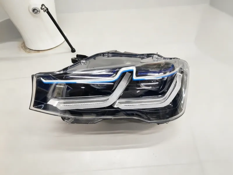 2010+ BMW X3 LED Headlights DRL Blue Bezel