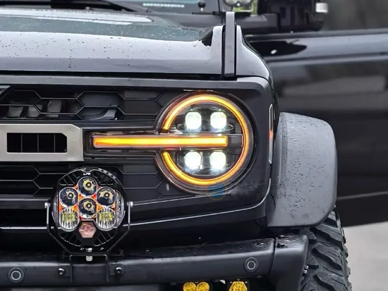 2021+ Ford Bronco LED Headlights Quad Lens DRL