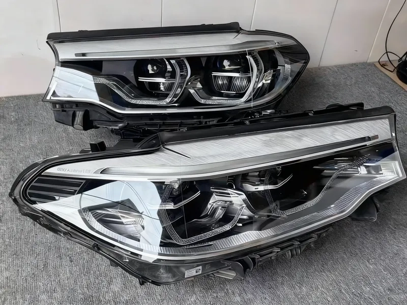 18+ BMW G30 LED Headlights Blue DRL Icon Upgrade