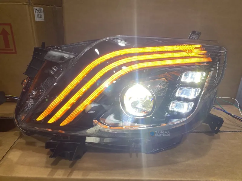 10+ Prado LED Headlights Sequential DRL Projector