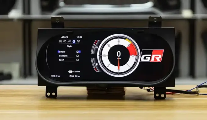 Yes. The Digital Cluster Dashboard LED supports multiple UI modes, including Sport, Comfort, and Simple, allowing drivers to customize the display style.