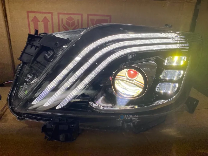 10+ Prado LED Headlights Sequential DRL Projector