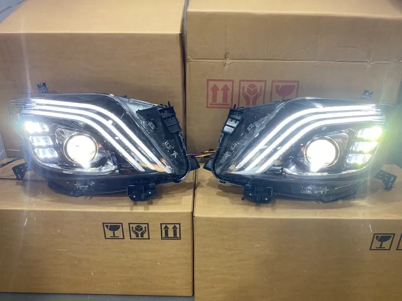 10+ Prado LED Headlights Sequential DRL Projector