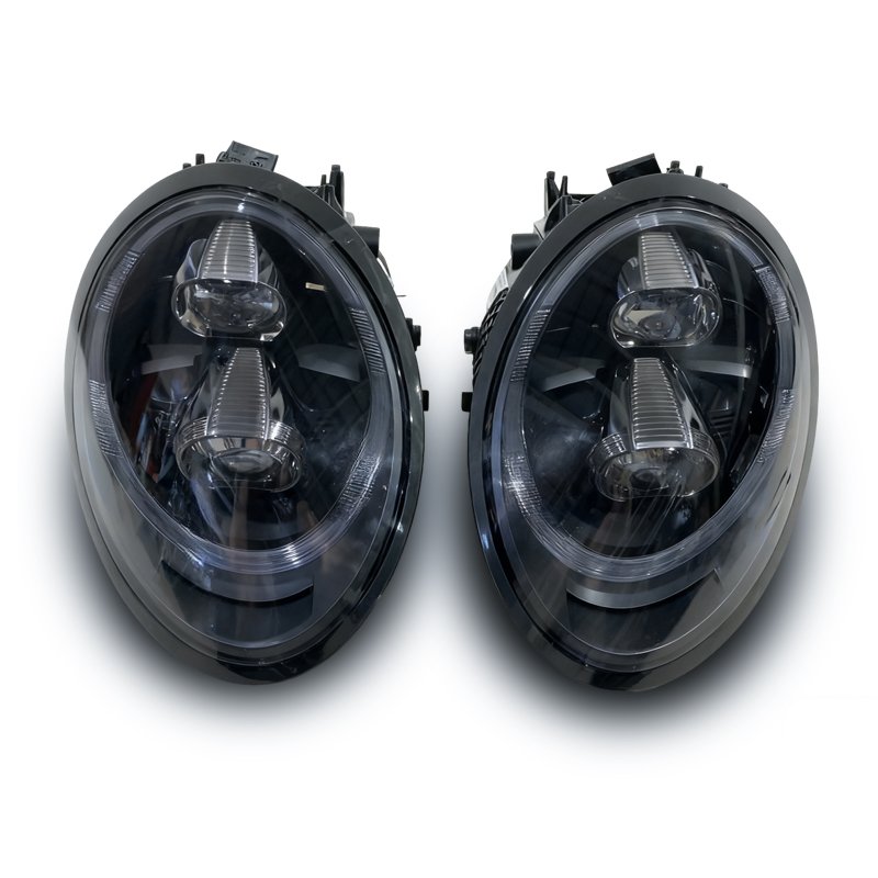 Porsche headlight detail lens and DRL signature