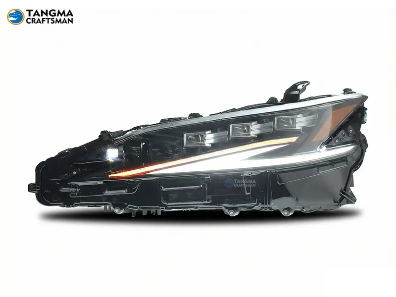 2018+ Lexus ES Matrix LED Headlight Assembly DRL. Matrix Triple Lens, Sequential Turn Signal for 18-24 Lexus ES XZ10. Superior brightness & OEM fit.