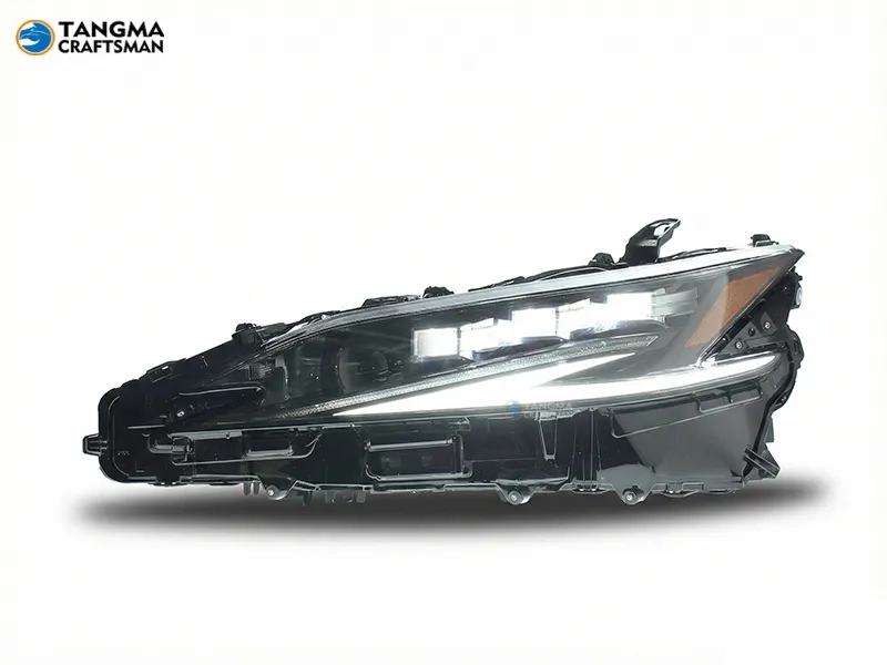 2018+ Lexus ES Matrix LED Headlight Assembly DRL. Matrix Triple Lens, Sequential Turn Signal for 18-24 Lexus ES XZ10. Superior brightness & OEM fit.