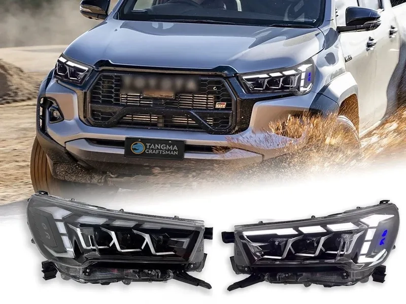 2021+ Toyota Hilux 3-LED Headlights Sequential DRL