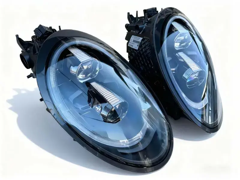 Porsche 911 991 PDLS Smoked LED Headlights with Modules and Wiring Harness Adaptive Upgrade